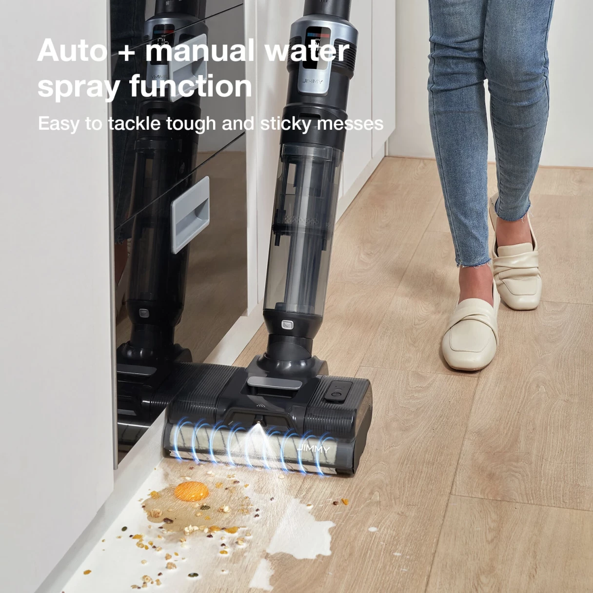 [EU Direct] JIMMY HW9 Pro Max 2 In 1 460W Cordless Vacuum Cleaner Smart LED Screen Self-Cleaning Handheld Floor Scrubber