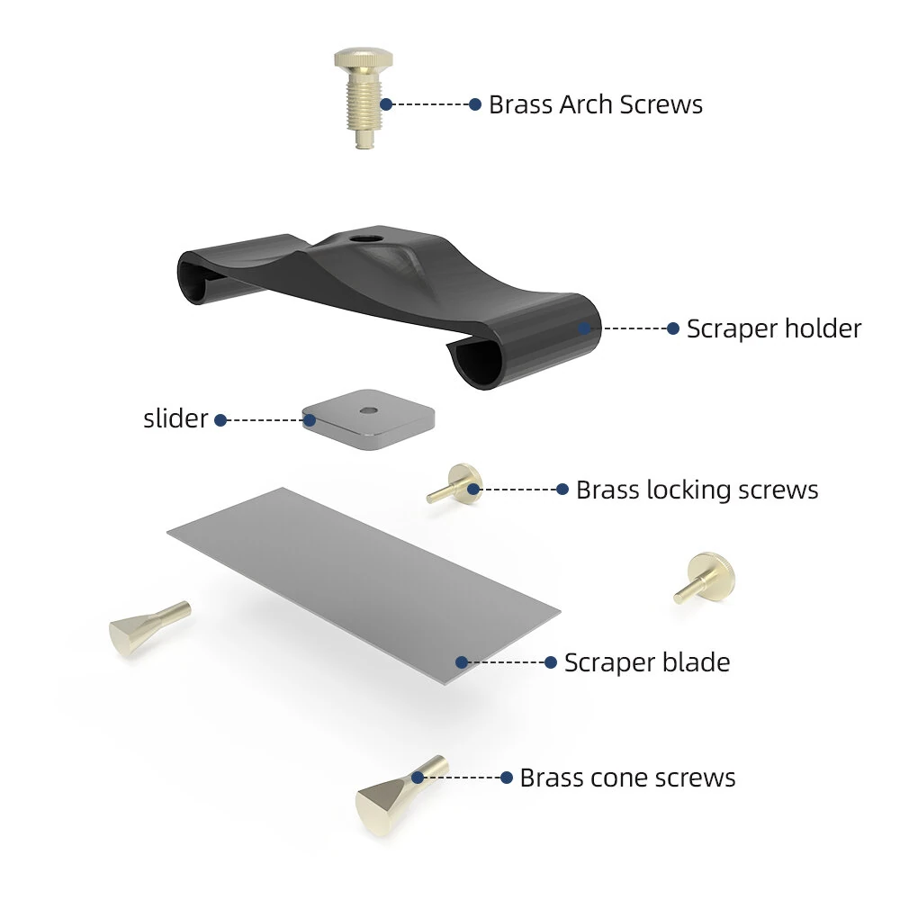 ENJOYWOOD Wood Hand Planer Edge Banding Cutter Woodworking Edge Trimmer with 3PCS Scraper Blades Deburring Tool