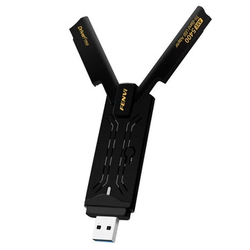 FENVI AX5400 WiFi 6E USB Adapter Dongle Tri Band 2.4G/5G/6GHz USB3.0 WiFi 6 Network Card with 2*2dBi Antenna for Laptop Win10/11 Driver Free