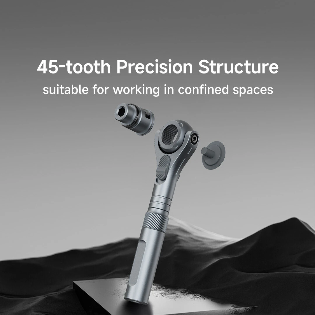 DUKA RS2 Ratchet Screwdriver Set with 40-in-1 Accessories Precision Structure 180° Universal Ratchet Head Multi-Magnetic Design