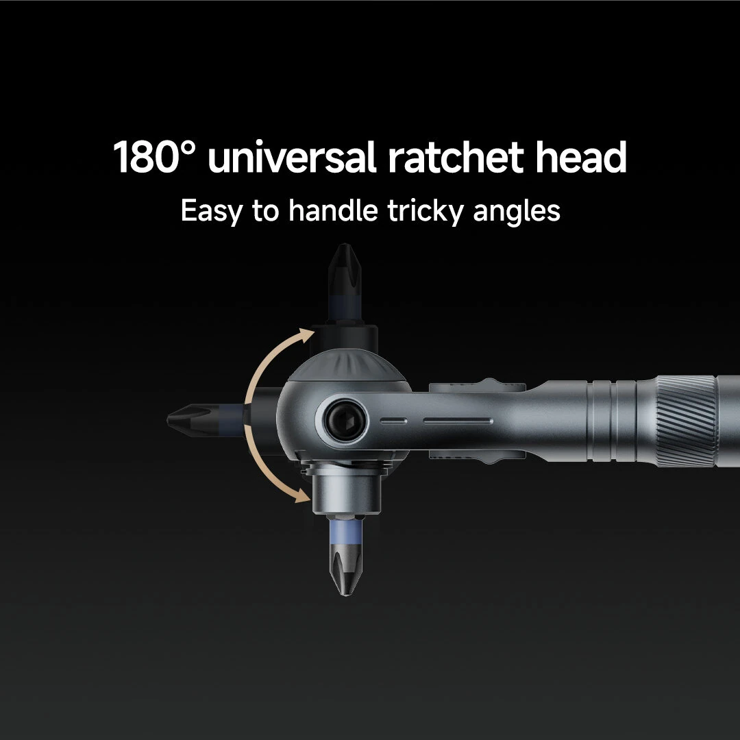DUKA RS2 Ratchet Screwdriver Set with 40-in-1 Accessories Precision Structure 180° Universal Ratchet Head Multi-Magnetic Design