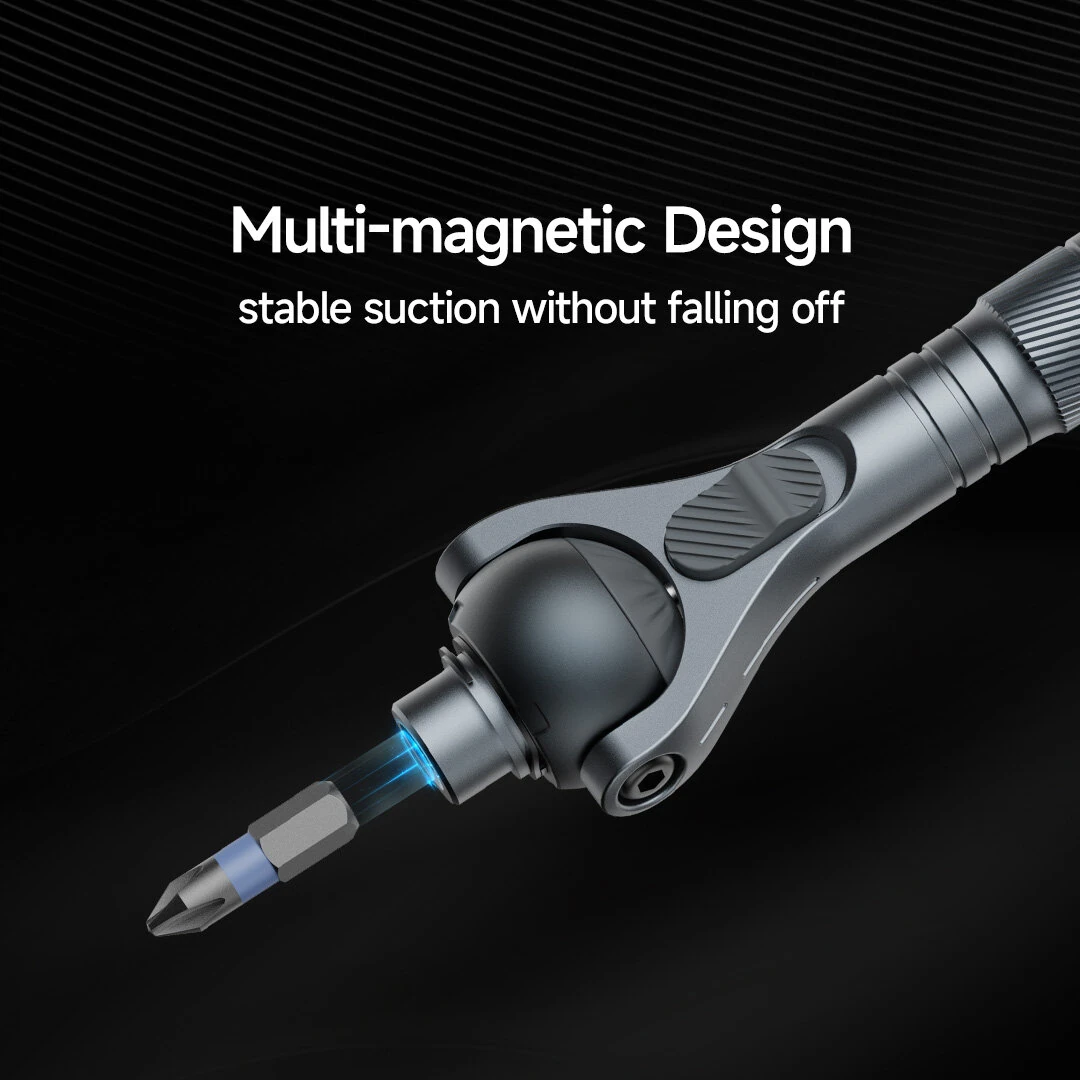 DUKA RS2 Ratchet Screwdriver Set with 40-in-1 Accessories Precision Structure 180° Universal Ratchet Head Multi-Magnetic Design