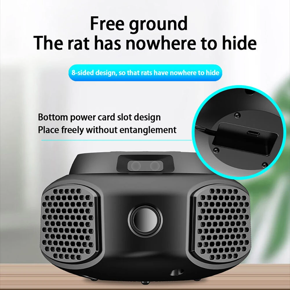 20kHz - 45kHz Ultrasonic Mouse Repeller High Power Mosquito Repeller Insect Repeller 360° Repeller for Large Homes Warehouses Hotels And Office Spaces