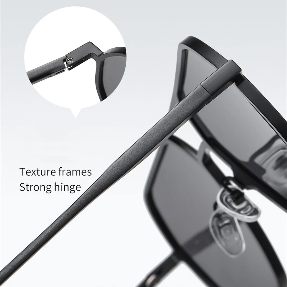 Classic Fashion Mg Aluminum Sunglasses for Men UV400 Protection Photochromic Sun Glasses Night Vision Driving Eyeglasses