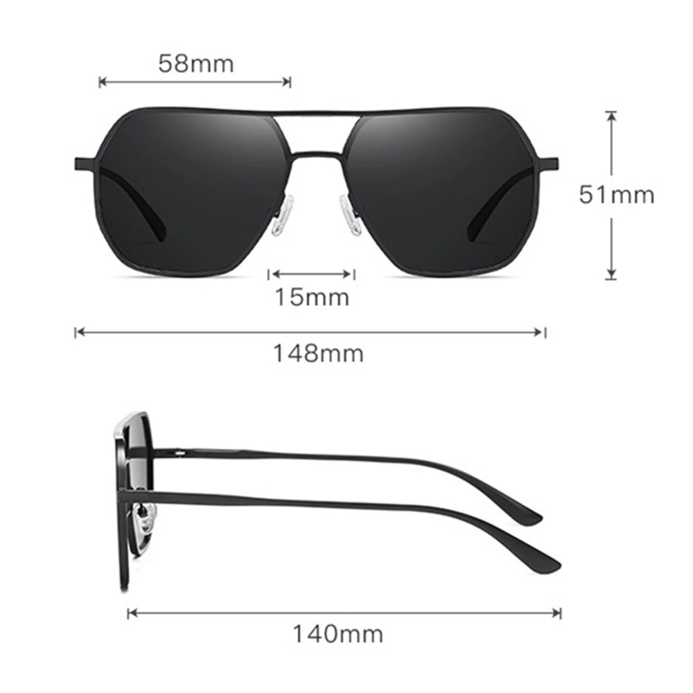 Classic Fashion Mg Aluminum Sunglasses for Men UV400 Protection Photochromic Sun Glasses Night Vision Driving Eyeglasses