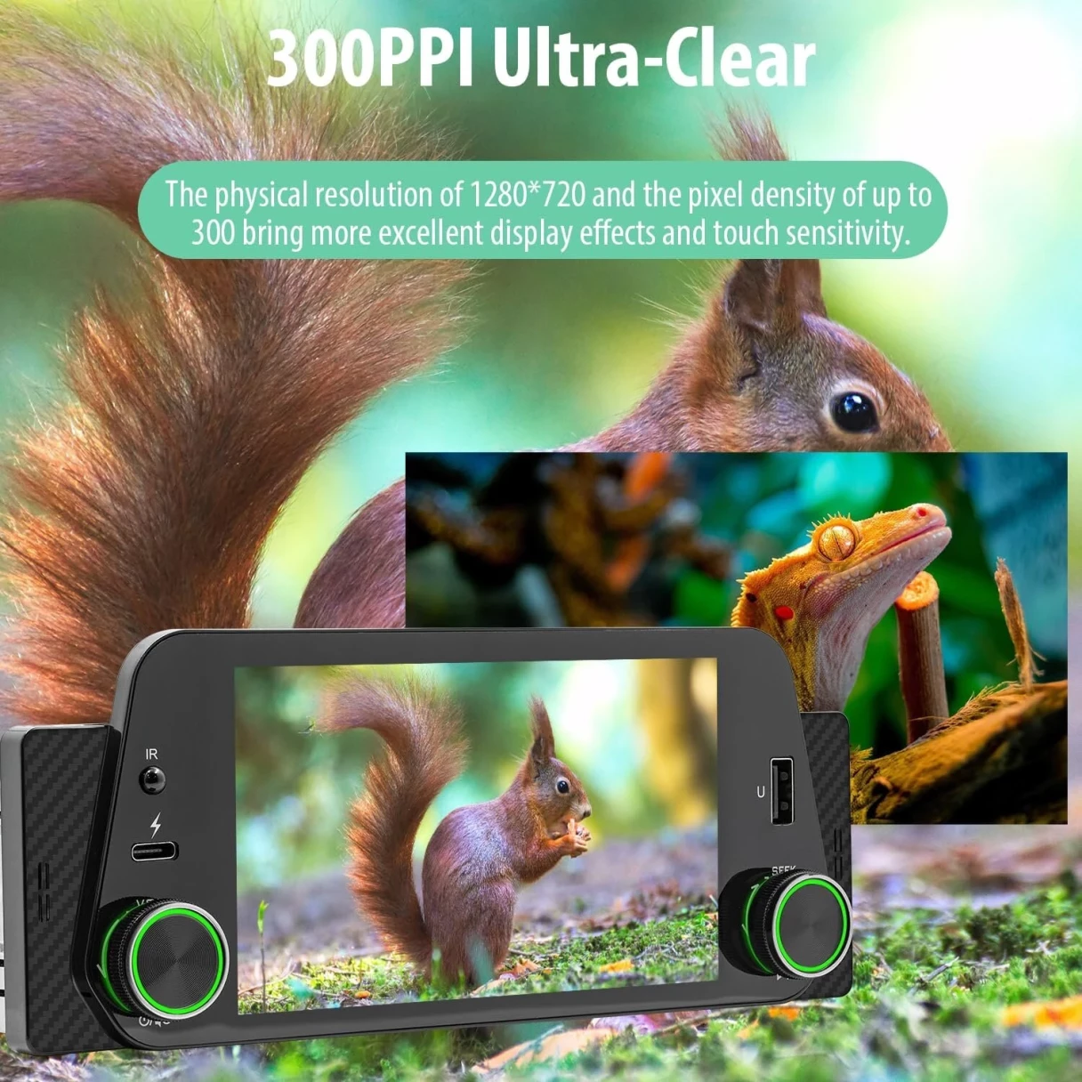 5 Inch Single Din Car Stereo MP5 Player 300PPI Ultra-Clear Touchscreen bluetooth Reverse Interconnection Wireless Apple CarPlay/Android Auto USB Type-C Fast Charge