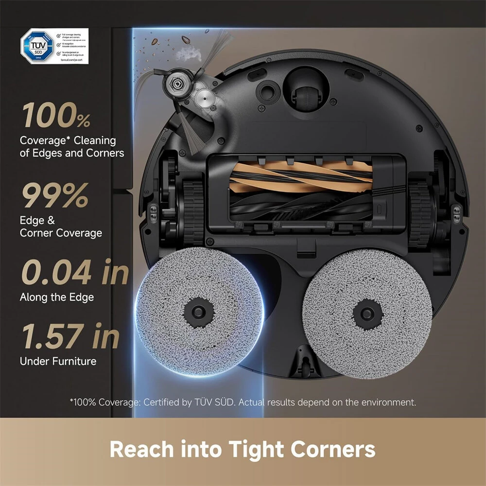 [EU Direct] DREAME X50 Ultra Complete Robot Vacuum and Mop with Self-Cleaning, Liftable LDS Clean, Cross Barriers Up to 6cm, AI Camera, Up to 20,000Pa, Detangling Brush, Voice Control