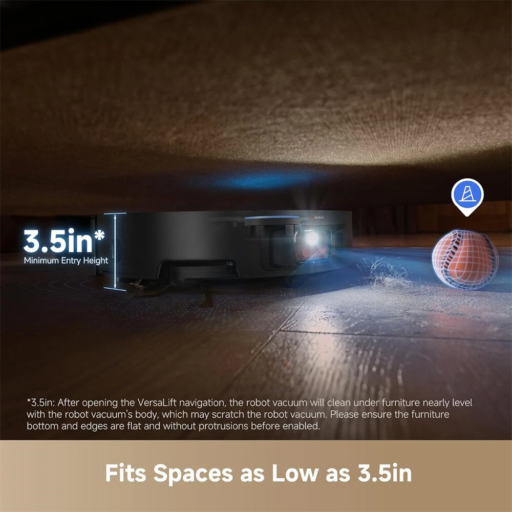[EU Direct] DREAME X50 Ultra Complete Robot Vacuum and Mop with Self-Cleaning, Liftable LDS Clean, Cross Barriers Up to 6cm, AI Camera, Up to 20,000Pa, Detangling Brush, Voice Control