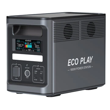 [EU Direct] ECOPLAY N078 1800W 1536Wh Portable Power Station 1536Wh N078 Extension Battery, Expandable To 1536Wh Solar Generator, UPS Pure Sine Wave Fully Recharge in 1.2 Hours 8 Output Ports