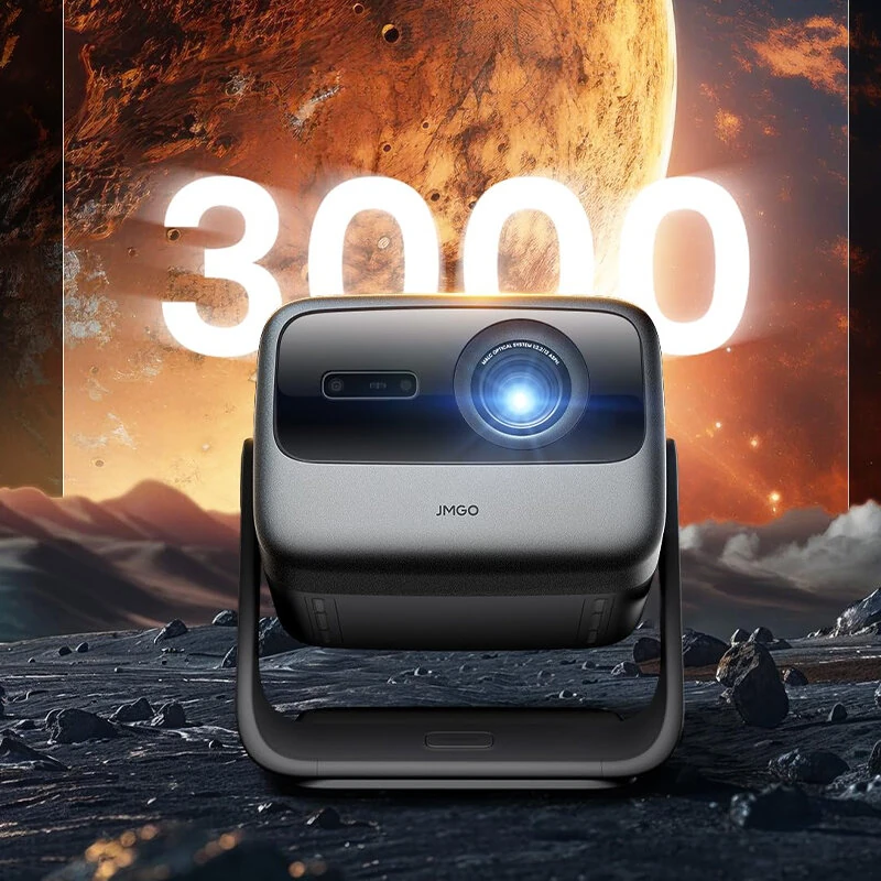 [EU/BR Direct] Global Version JMGO N1S Ultra 4K RGB Triple Laser Projector 3000 ANSI Lumens 3D HDR10 Google TV Netflix Licensed 20W Dual Speaker Support WiFi 6 & BT Auto Focus & Keystone Correction Smart Home Portable Theater With Free Gift 3D Glasses