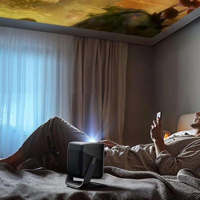 [EU/BR Direct] Global Version JMGO N1S Ultra 4K RGB Triple Laser Projector 3000 ANSI Lumens 3D HDR10 Google TV Netflix Licensed 20W Dual Speaker Support WiFi 6 & BT Auto Focus & Keystone Correction Smart Home Portable Theater With Free Gift 3D Glasses