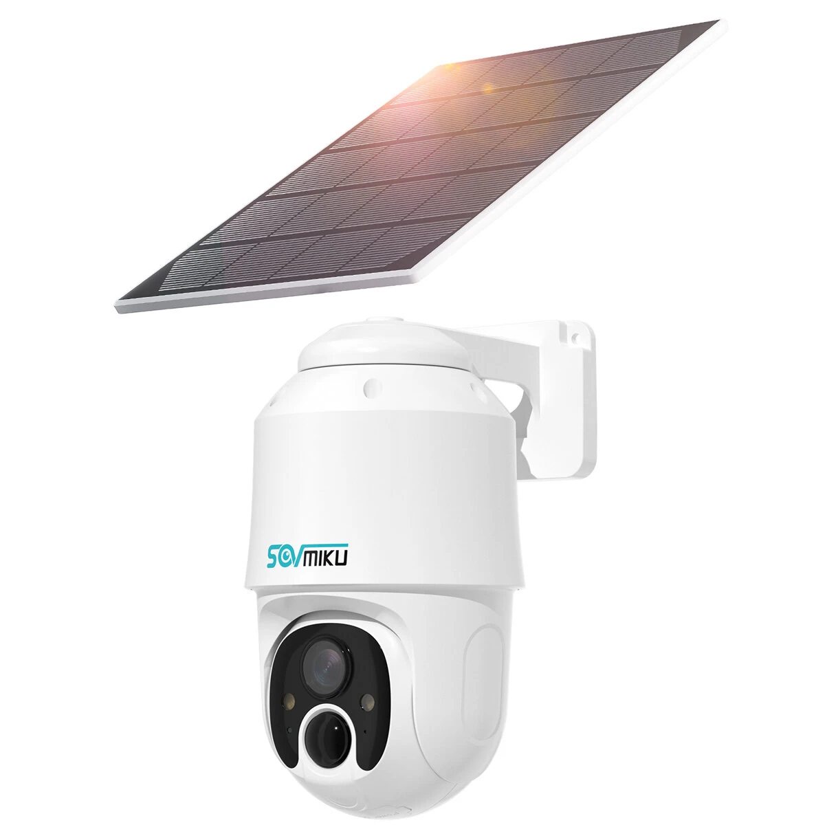 [EU Direct] Sovmiku CQ1A 3MP Solar Security Camera 2K HD Outdoor WiFi PTZ PIR Human Pet Vehicle Detection Night Vision Two Way Audio