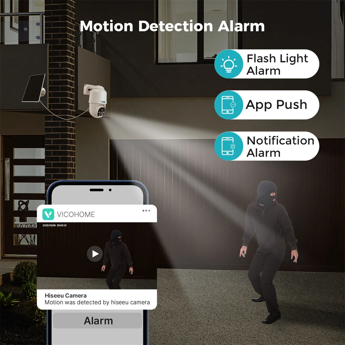 [EU Direct] Sovmiku CQ1A 3MP Solar Security Camera 2K HD Outdoor WiFi PTZ PIR Human Pet Vehicle Detection Night Vision Two Way Audio