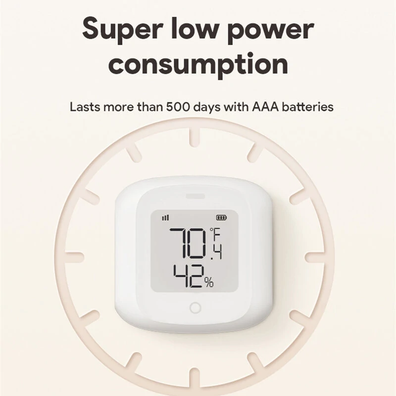 Tuya Smart WiFi Zigbee3.0 Temperature Humidity Sensor Indoor Hygrometer Thermometer Detector with LCD Display Remote Control Support Alexa Google Home