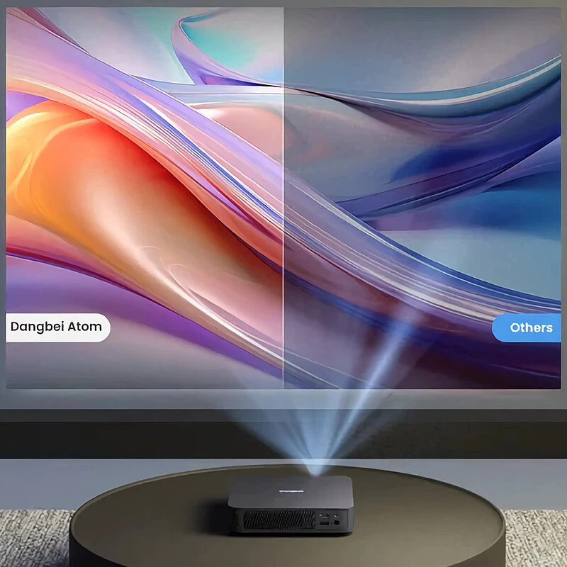 [EU/BR/AU Direct] Dangbei Atom First Google TV Laser Projector 1200 ISO lumens 1080P FHD Portable Projector ALPD® Dolby Audio Built-in Dual 5W Speaker Auto Focus Keystone Correction Home Theater Beamer