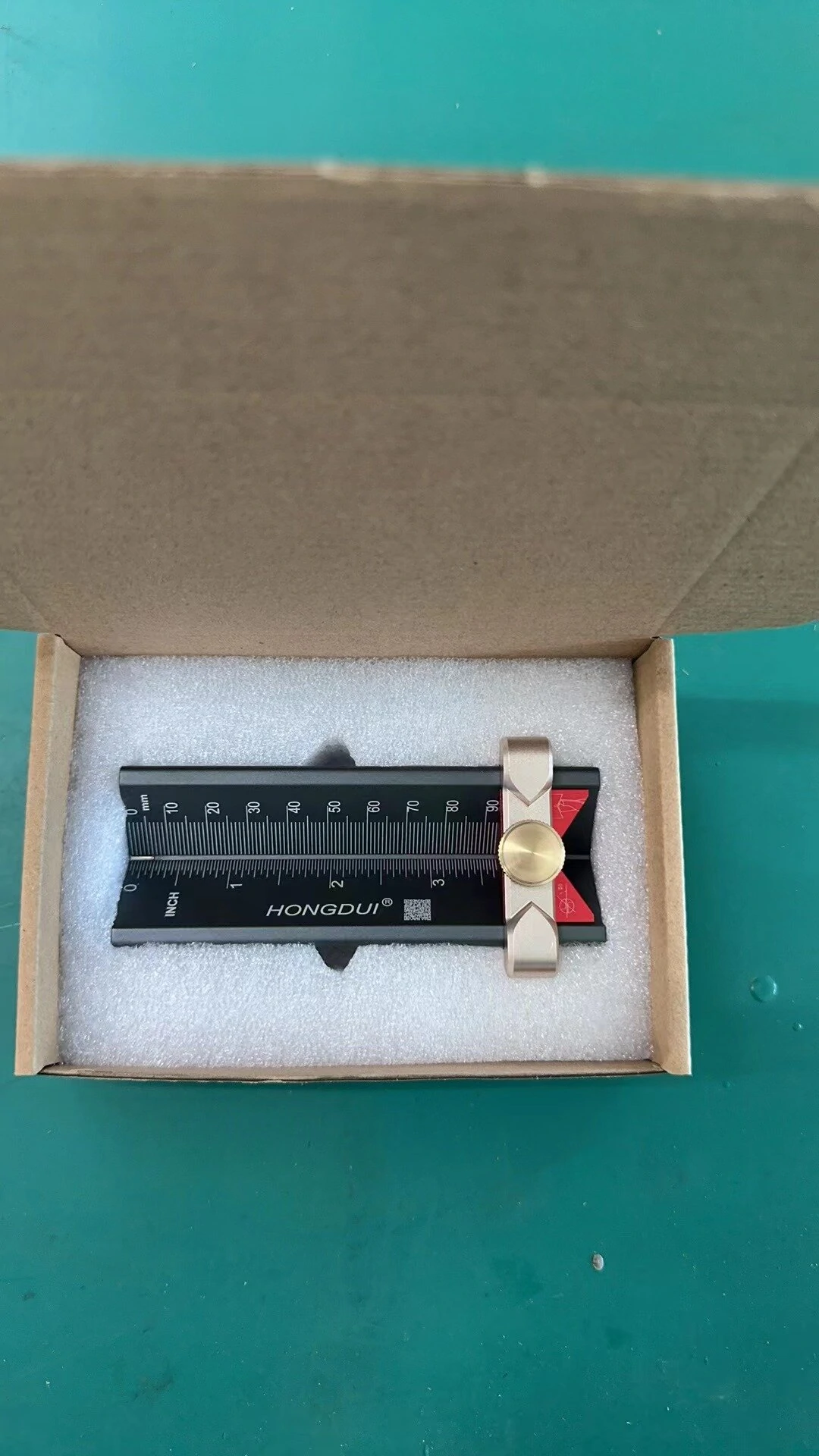HONGDUI 3 In 1 Multifunction Measuring Gauge Drill Depth Gauge Drill Stop Measure and Drill Point Angle Gauge Grinding Gage and Table Saw Height Gauge Woodworking Tool