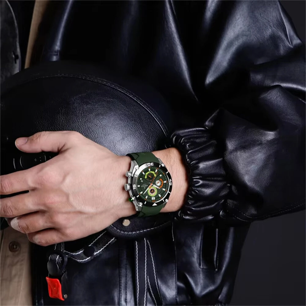 NAVIFORCE Fashion Men Watch Waterproof Luminous Sport Quartz Watch Chronograph Date Wristwatch