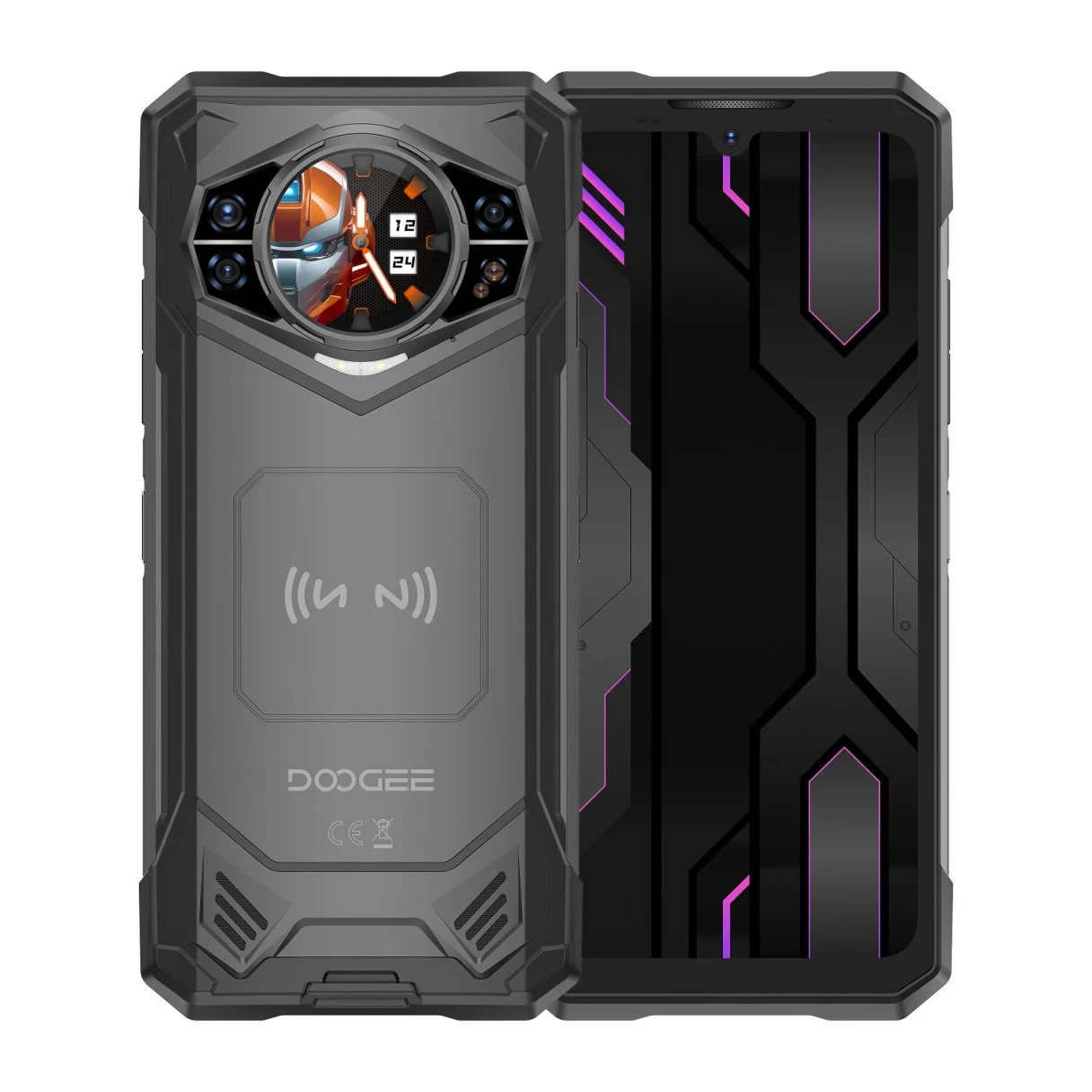 DOOGEE S200 X 5G 1.32 inch AMOLED Rear Display 32GB 512GB 100MP Triple Camera Night Vision Dimensity 7050 6.72 inch 120Hz 10100mAh 33W Fast Charge Android 14 NFC IP68 IP69K Waterproof Rugged Smartphone