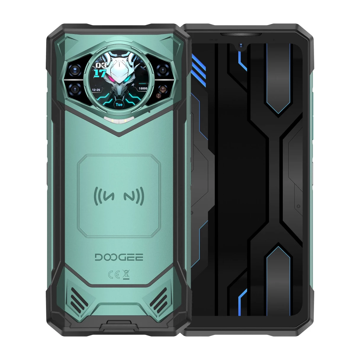 DOOGEE S200 X 5G 1.32 inch AMOLED Rear Display 32GB 512GB 100MP Triple Camera Night Vision Dimensity 7050 6.72 inch 120Hz 10100mAh 33W Fast Charge Android 14 NFC IP68 IP69K Waterproof Rugged Smartphone