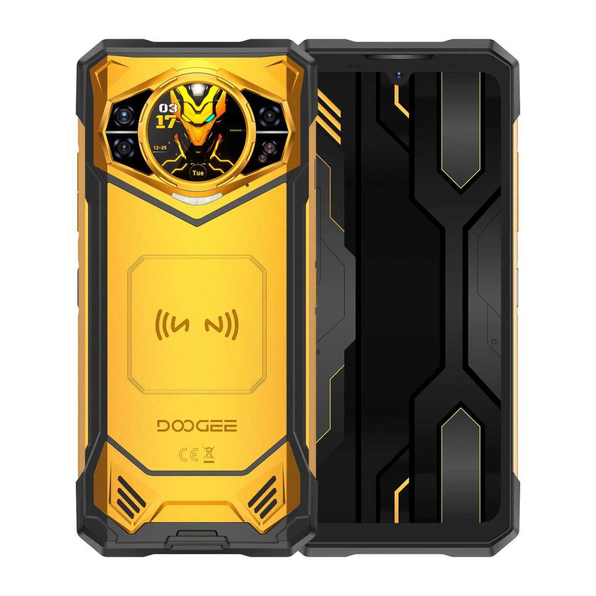 DOOGEE S200 X 5G 1.32 inch AMOLED Rear Display 32GB 512GB 100MP Triple Camera Night Vision Dimensity 7050 6.72 inch 120Hz 10100mAh 33W Fast Charge Android 14 NFC IP68 IP69K Waterproof Rugged Smartphone