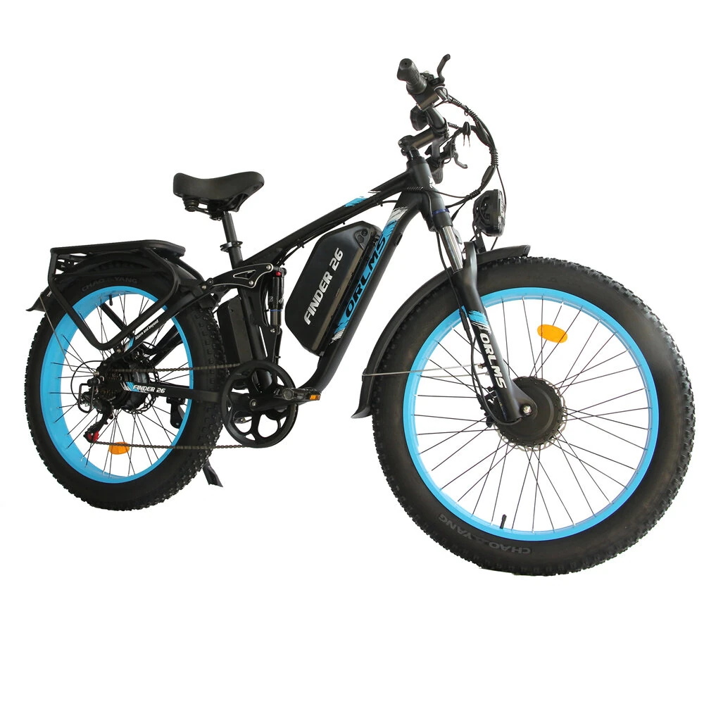 [EU DIRECT] ORLMS V3 Electric Bike 52V 25Ah Battery 1000W*2 Dual Motors 26inch Tires 80-120KM Mileage Range 150KG Max Load Electric Bicycle