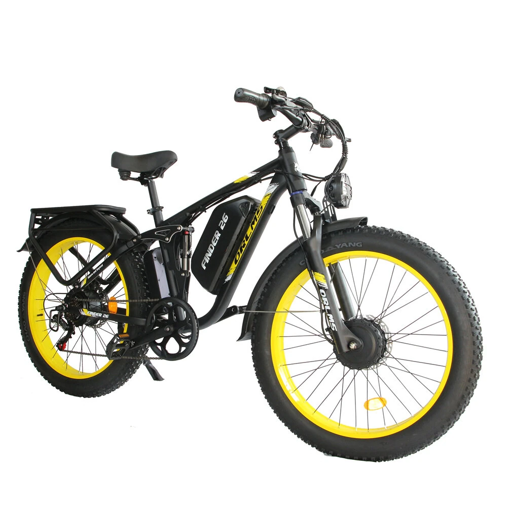 [EU DIRECT] ORLMS V3 Electric Bike 52V 25Ah Battery 1000W*2 Dual Motors 26inch Tires 80-120KM Mileage Range 150KG Max Load Electric Bicycle