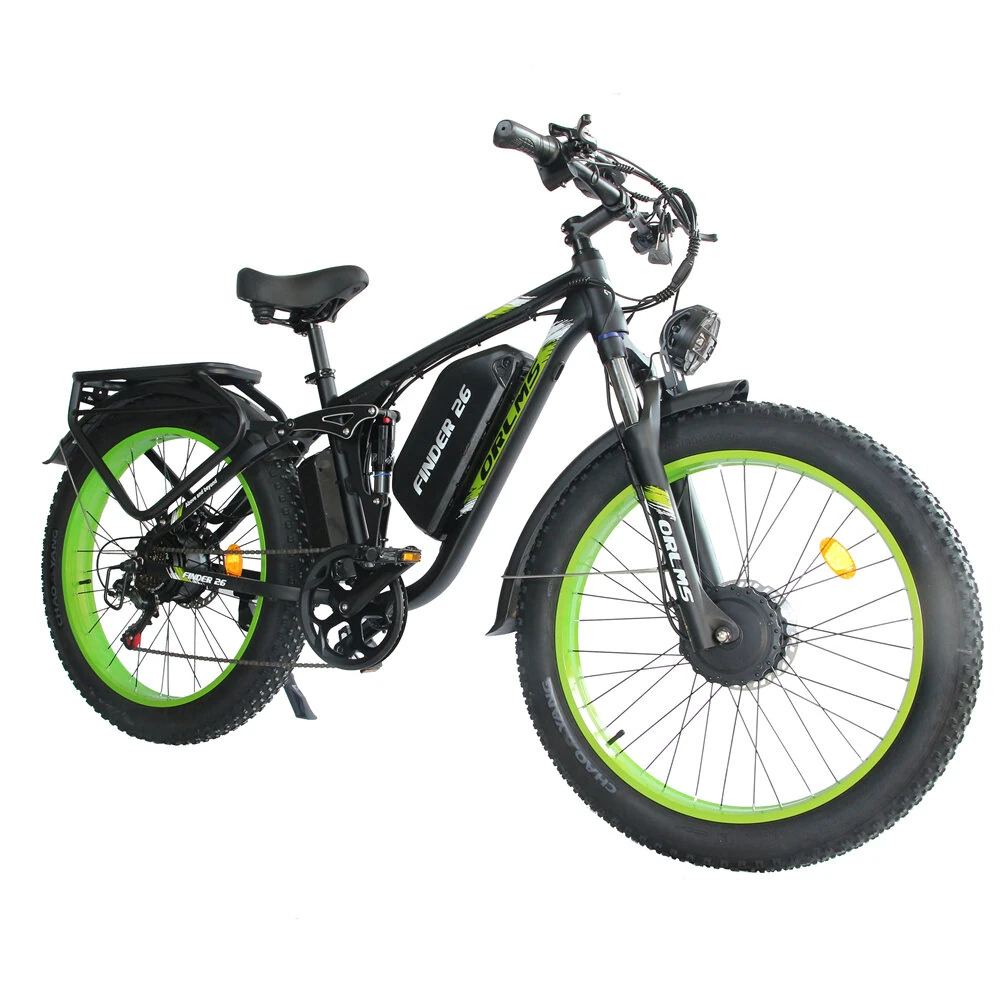 [EU DIRECT] ORLMS V3 Electric Bike 52V 25Ah Battery 1000W*2 Dual Motors 26inch Tires 80-120KM Mileage Range 150KG Max Load Electric Bicycle