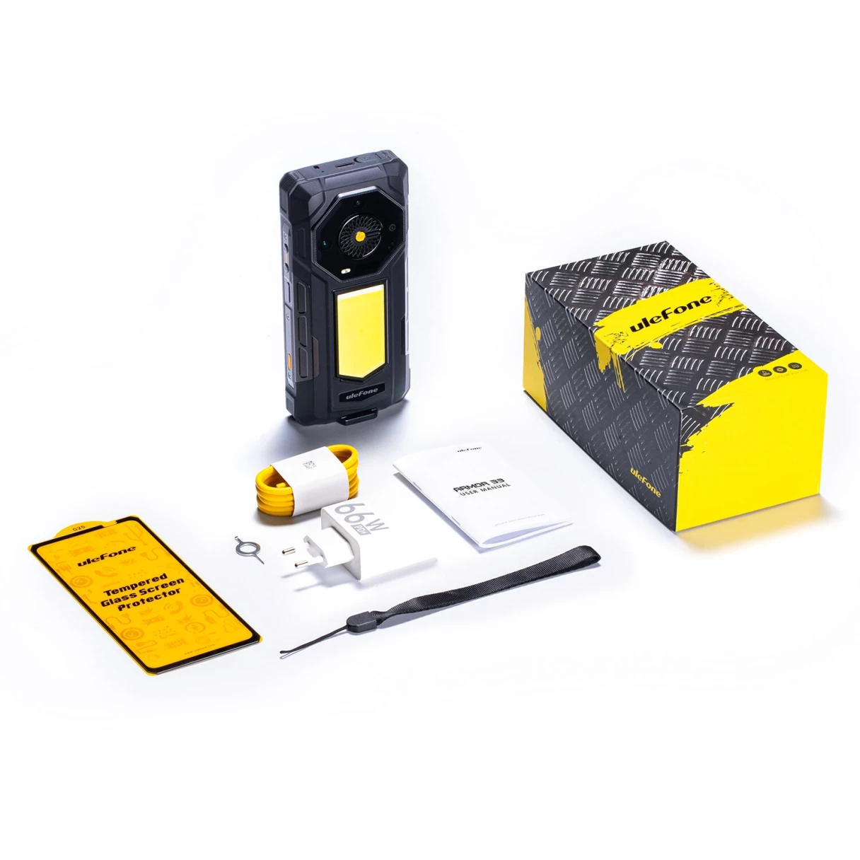 Ulefone Armor 33 25500mAh 118dB Loudspeaker 24GB 512GB Versatile LED Light Warning Light 50MP Triple Camera 64MP Night Vision 6.95 inch 120Hz 66W Fast Charge Android 15 NFC Helio G100 IP68 IP69K Waterproof 4G Rugged Smartphone