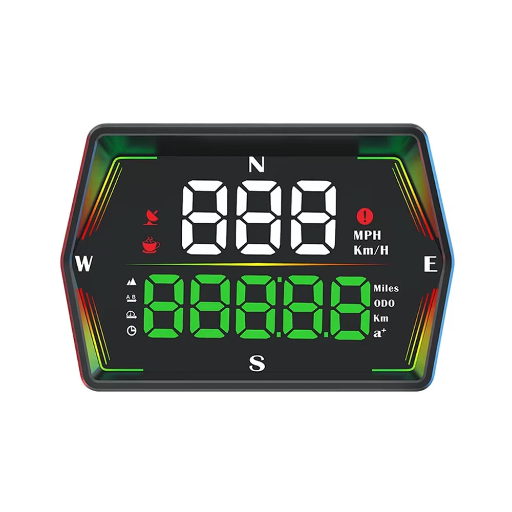 WEIYING G21 Car HUD GPS Head Up Display 360° Rotation Digital Speedometer Large Font Compass Time Overspeed Warning Customized