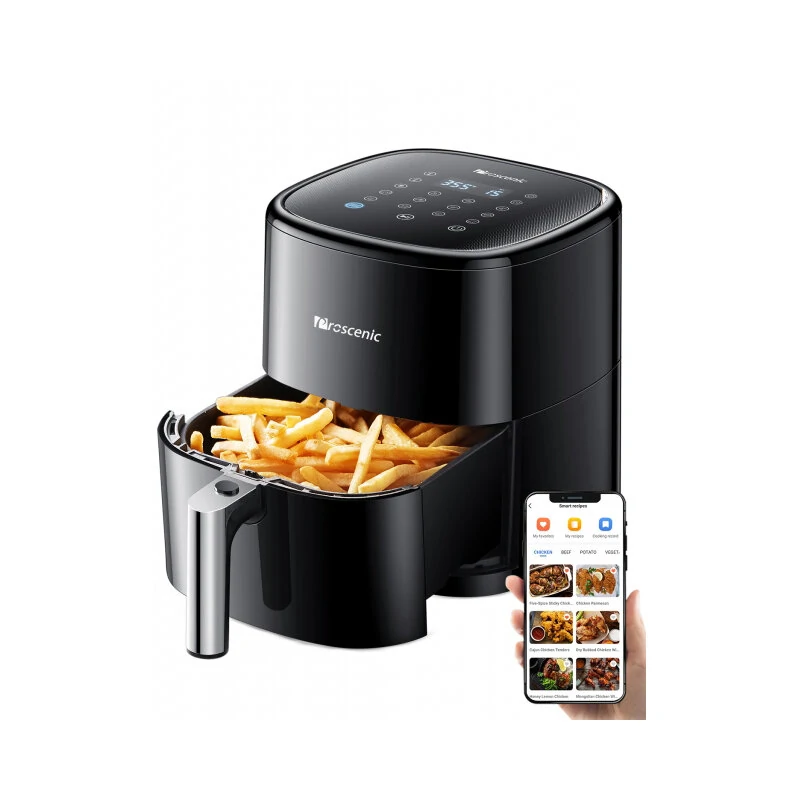 [EU Direct] Proscenic T22 1500W 220V 5L Air Fryer Alexa and Google Assistant Voice Control APP Control 7X Air Circulation 100 Recipes 13 in 1 Cooking Functions Hot Oven Cooker Low Noise Non-stick