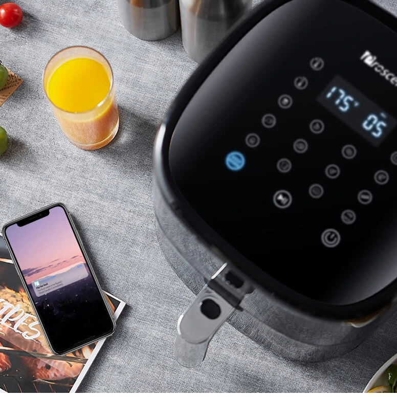 [EU Direct] Proscenic T22 1500W 220V 5L Air Fryer Alexa and Google Assistant Voice Control APP Control 7X Air Circulation 100 Recipes 13 in 1 Cooking Functions Hot Oven Cooker Low Noise Non-stick