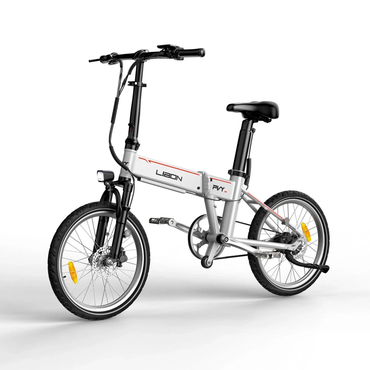 [EU Direct] PVY LIBON Electric Bike 36V 10.4AH+10AH Dual Batteries 500W Motor 20*2.5inches Tires Torque Sensor Carbon Belt Drive 260KM Max Mileage 150KG Max Load Folding Electric Bicycle