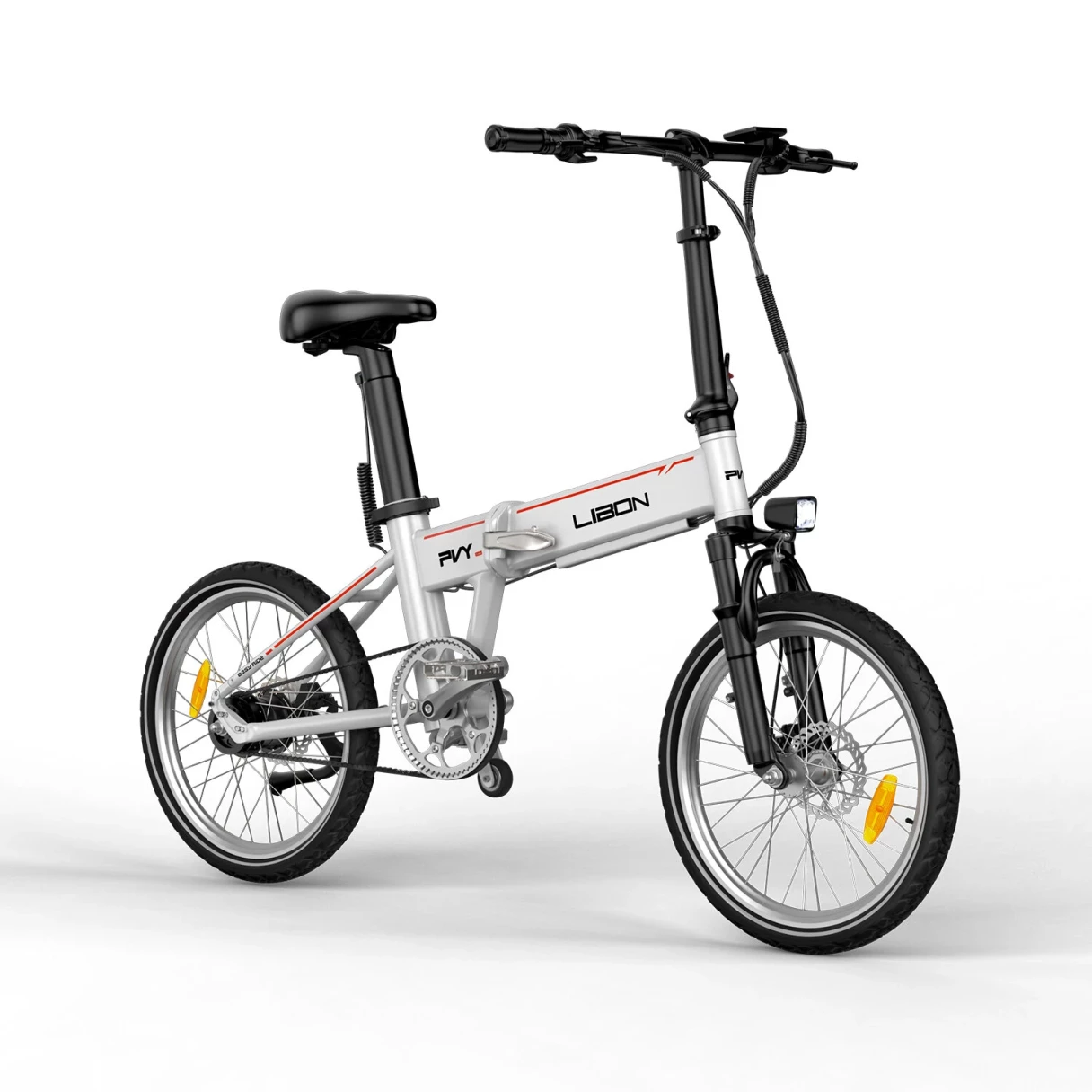 [EU Direct] PVY LIBON Electric Bike 36V 10.4AH+10AH Dual Batteries 500W Motor 20*2.5inches Tires Torque Sensor Carbon Belt Drive 260KM Max Mileage 150KG Max Load Folding Electric Bicycle