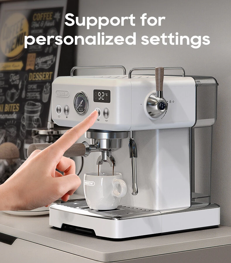 [EU Direct] HiBREW H10 Plus Semi Automatic Espresso Coffee Machine 20 Bar with NTC & PID Temp Control DIY Function Adjustable Temperature Cup Size