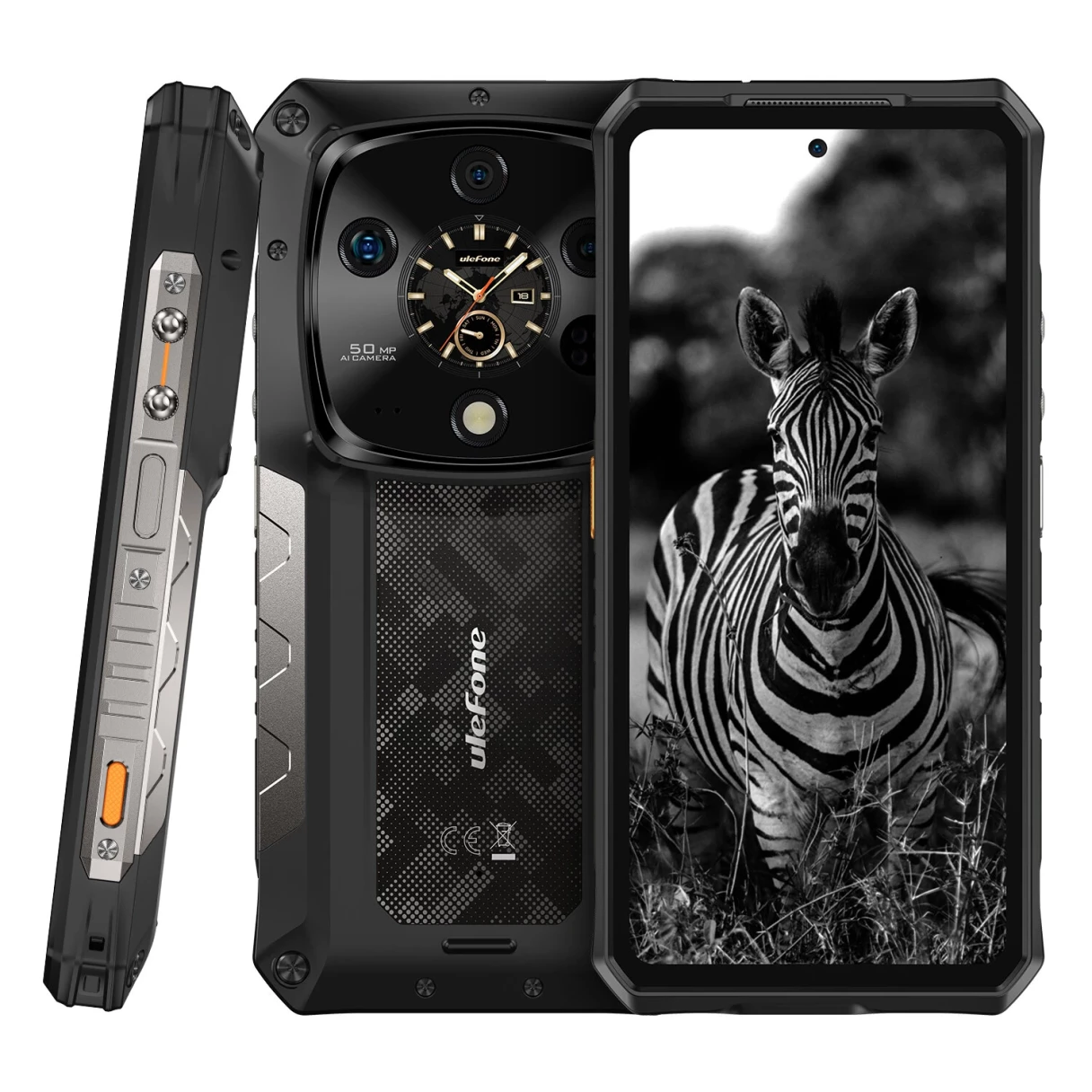 Ulefone Armor 28 Ultra 5G AI AMOLED Dual Display 32GB RAM 1TB ROM 50MP Triple Camera 64MP Night Vision Dimensity 9300+ 6.67 inch 120Hz 10600mAh 120W Fast Charge 50W Wireless Charge WiFi 7 NFC IP68 IP69K Waterproof Rugged Smartphone