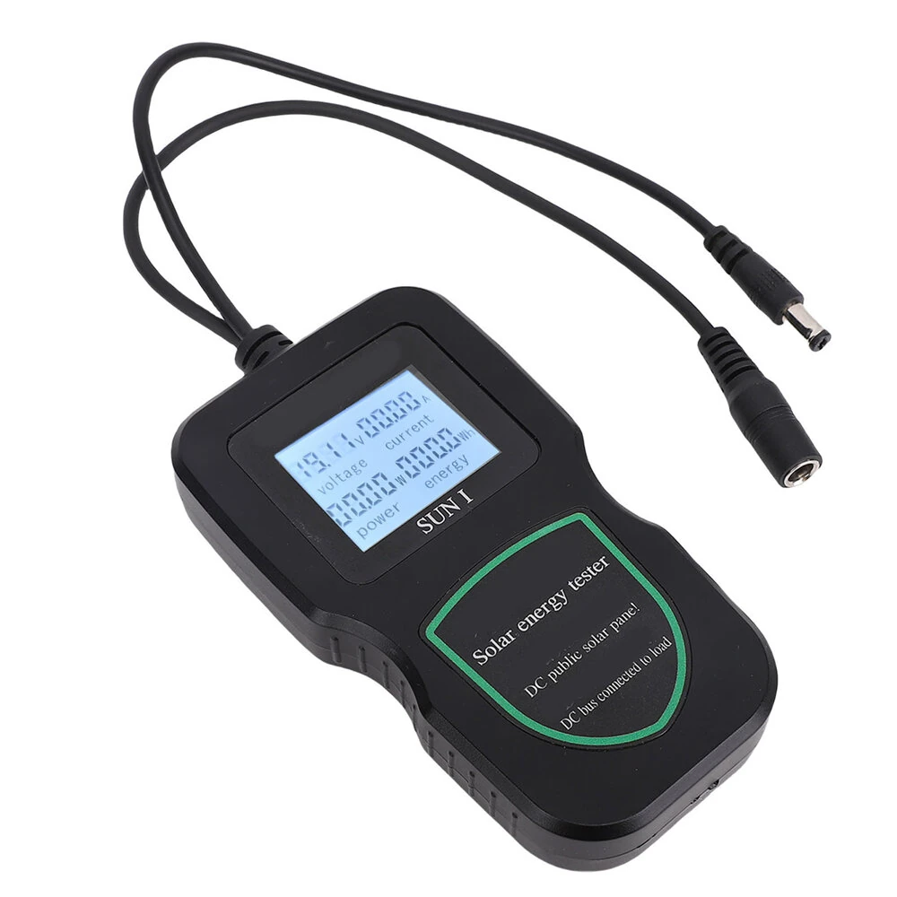 SUNI Solar Energy Tester MPPT Power Analyzer 48V Portable Lightweight PC Material Solar Panel Performance Diagnostic Voltage Current Measurement Clear LCD Display