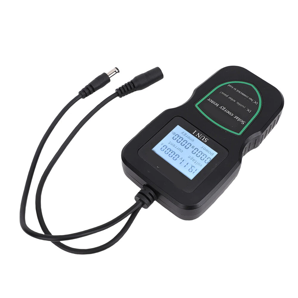 SUNI Solar Energy Tester MPPT Power Analyzer 48V Portable Lightweight PC Material Solar Panel Performance Diagnostic Voltage Current Measurement Clear LCD Display