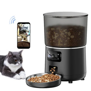 IPSKY PFF040 1080P HD Smart Pet Feeder Camera WiFi Enabled 2-Way Audio Night Vision Automatic Food Dispenser for Pet Life Security