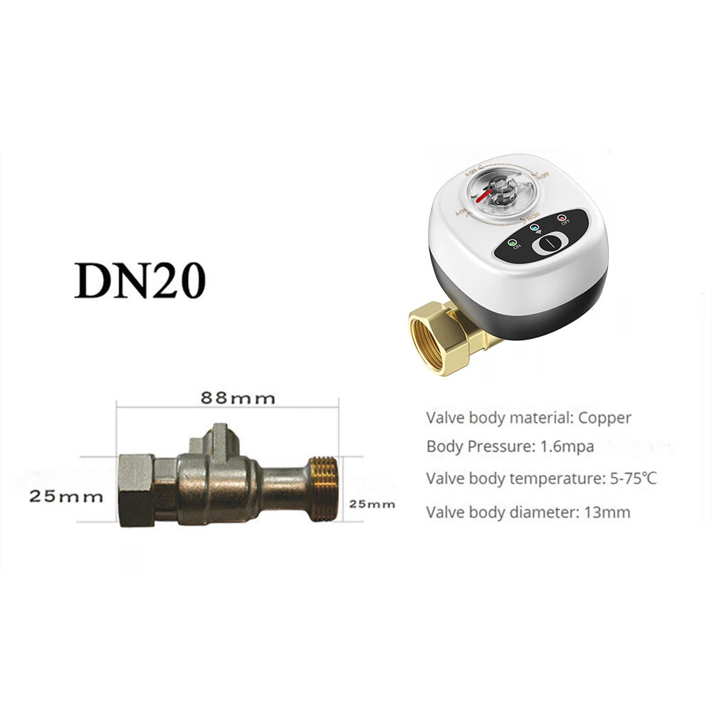 eWeLink CZV20 Smart Zigbe Water Vavle for DN15/DN20/DN25 APP Wireless Control Timing Function IP65 Waterproof Ball Valve Work with Alexa Google Assistant SmartThings