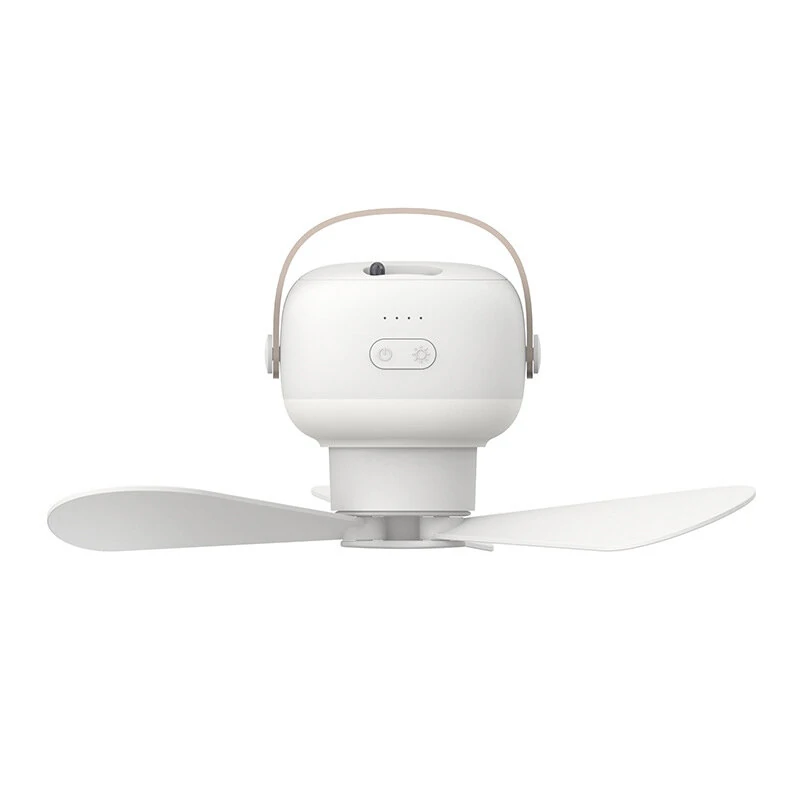 Portable Ceiling Fan 7200mAh Cooling Fan Outdoor Camping Fan Tent Ventilator Cooler Rechargeable Electric Fan Night Light with Remote Control