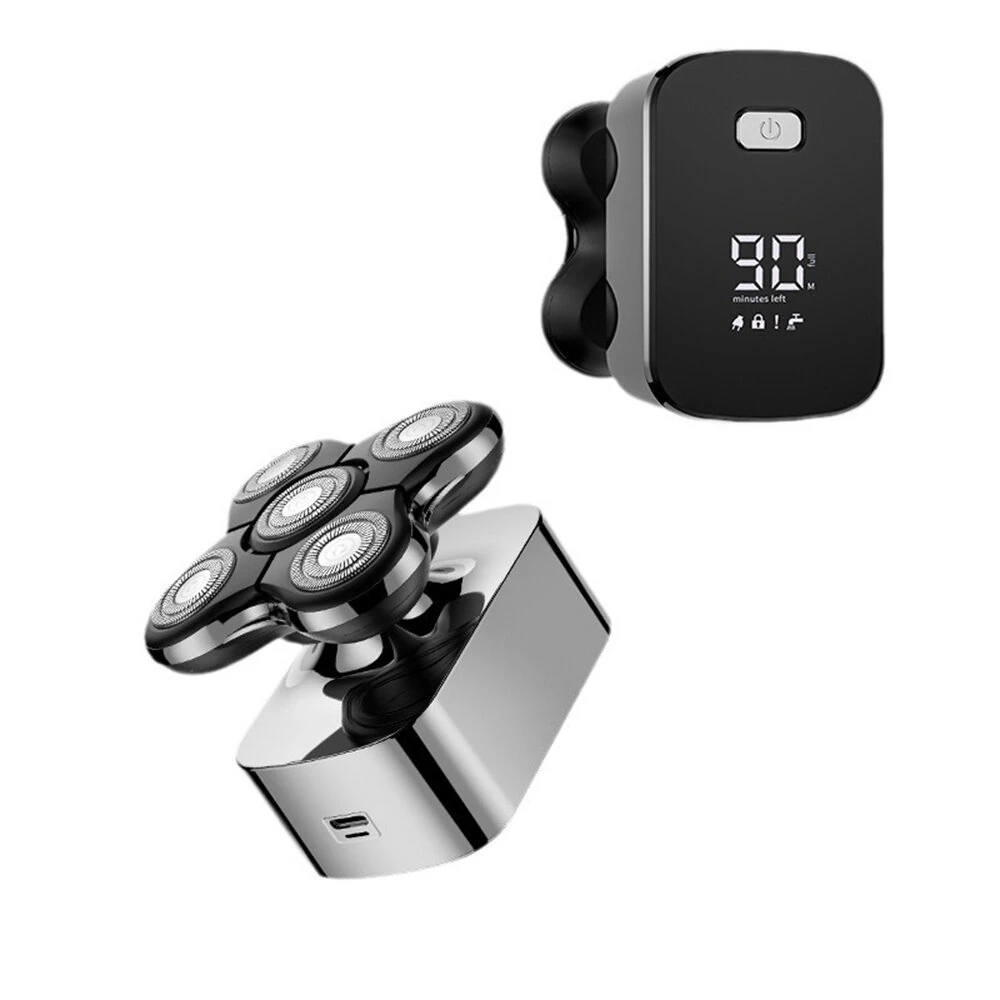 MARSKE 5 In 1 5D Floating Men's Electric Head Shaver Razor Rechargeable Cordless Hair Shaving Razors For Bald Man Waterproof Wet Dry Beard Trimmer