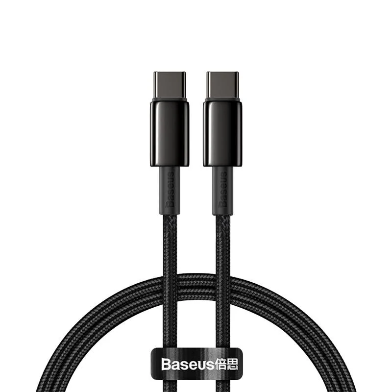 Baseus CW-YMS 100W USB-C to USB-C PD Cable PD3.0 Power Delivery QC4.0 Fast Charging Data Transmission Cord Line For Samsung Galaxy Note 20 For iPad Pro 2020 MacBook Air 2020 Mi 10 Huawei P40