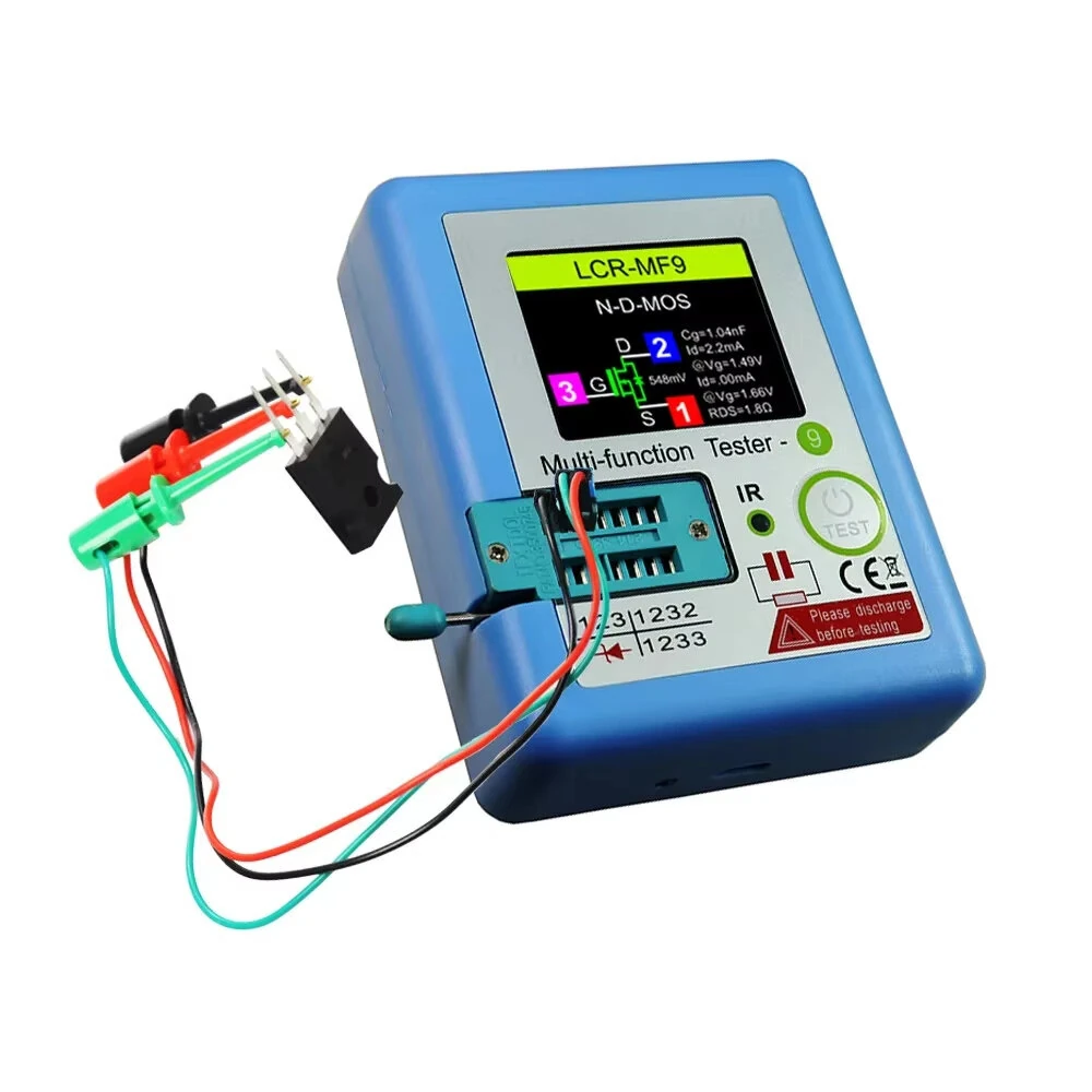 Multi-function LCR MF9 Transistor Tester TFT Diode Triode Capacitance Meter LCR ESR NPN PNP MOSFET IR Tester for Testing