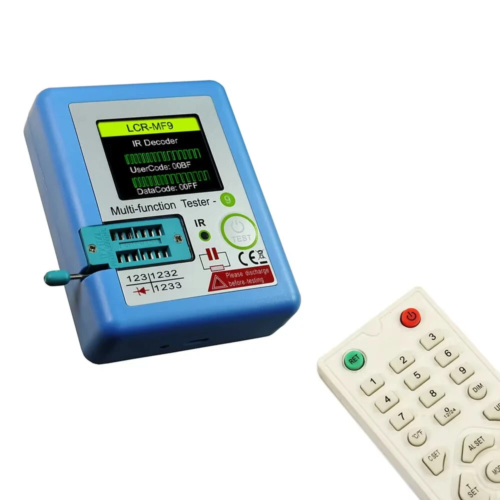 Multi-function LCR MF9 Transistor Tester TFT Diode Triode Capacitance Meter LCR ESR NPN PNP MOSFET IR Tester for Testing