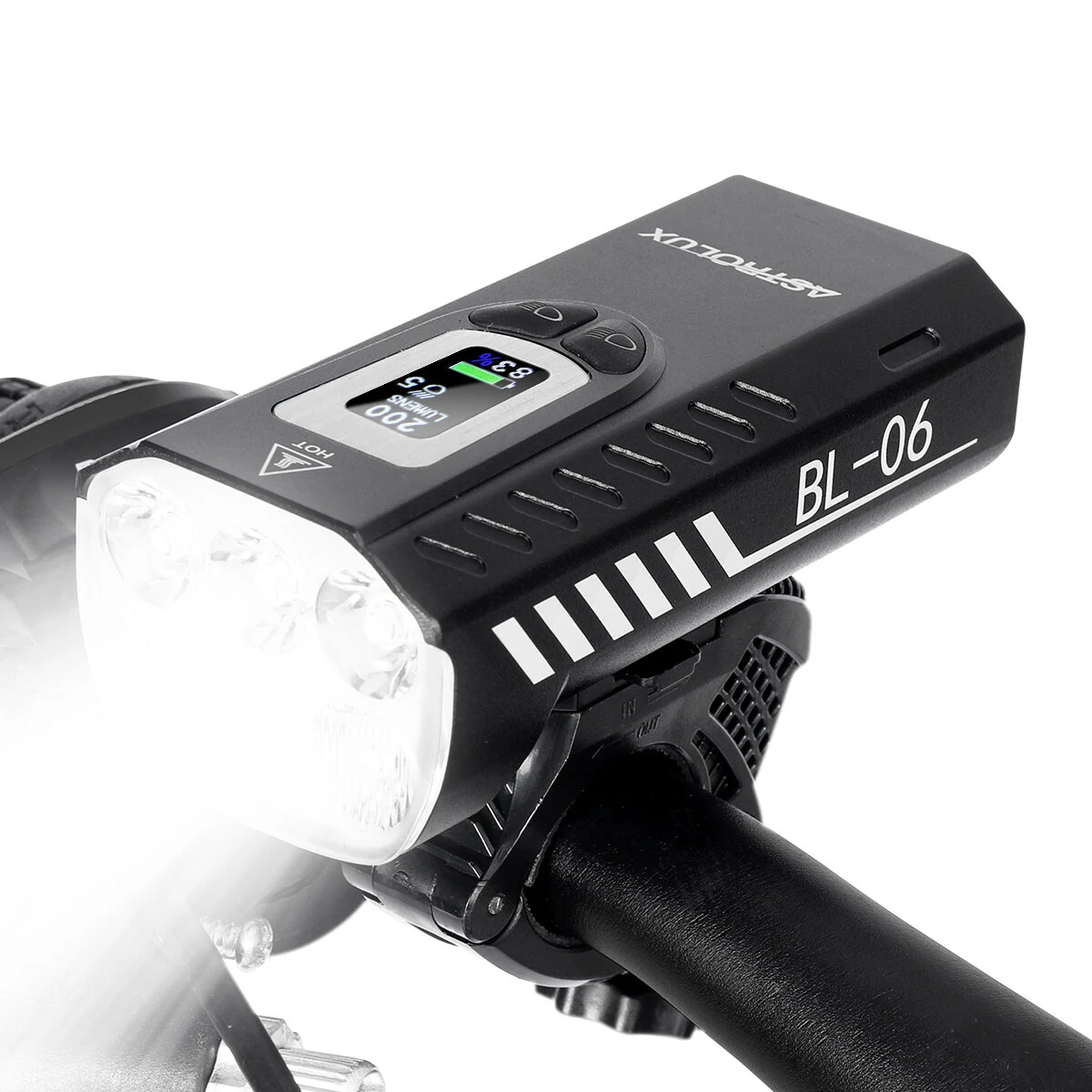 Astrolux® BL06 3+3 LEDs 2000LM Bike Headlight Dual Distance Beam 10000mAh Phone Power Bank Bike Light USB Rechargeable LED Handlebar Flashlight for Electric Bike Electric Scooter MTB Bicycle