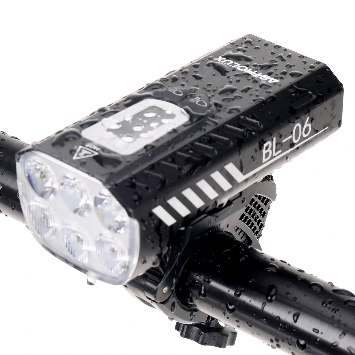 Astrolux® BL06 3+3 LEDs 2000LM Bike Headlight Dual Distance Beam 10000mAh Phone Power Bank Bike Light USB Rechargeable LED Handlebar Flashlight for Electric Bike Electric Scooter MTB Bicycle