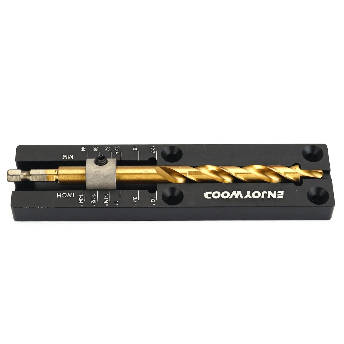 ENJOYWOOD XK4 PRO MAX Pocket Hole Jig Aluminum Alloy Adjustable Woodworking Drill Guide with Stabilizing Bar Stop Block