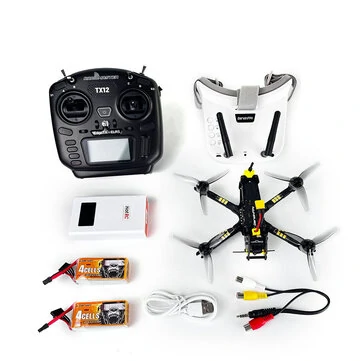 Darwinfpv BabyApe Ⅱ Analog  156mm F4 4S 3.5 Inch Freestyle FPV Racing Drone ELRS RTF with VR009 5.8G FPV Goggles Radiomaster TX12 MARK II Radio Transmitter