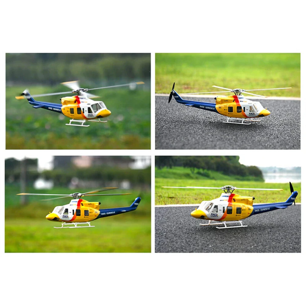 FLY WING Bell-412 V4 470 Class 2.4G 6CH Brushless Motor Military Rescue RC Helicopter RTF