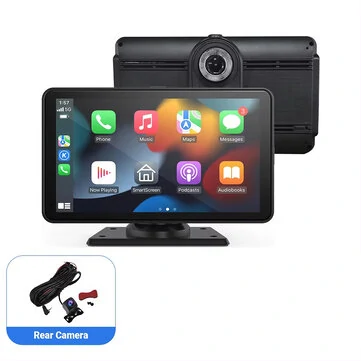 YUEHOO 7 Inch 2 Lens 4K Car MP5 Player Recorder Touch Screen Wireless Carplay Android Auto Mirror Link for Airplay Portable